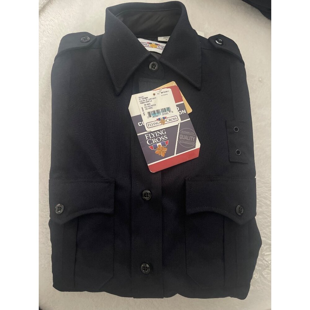NWT Flying Cross Justice LS Shirt Women’s 30 Reg LAPD Navy Poly/Wool 107W84 - Picture 2 of 5